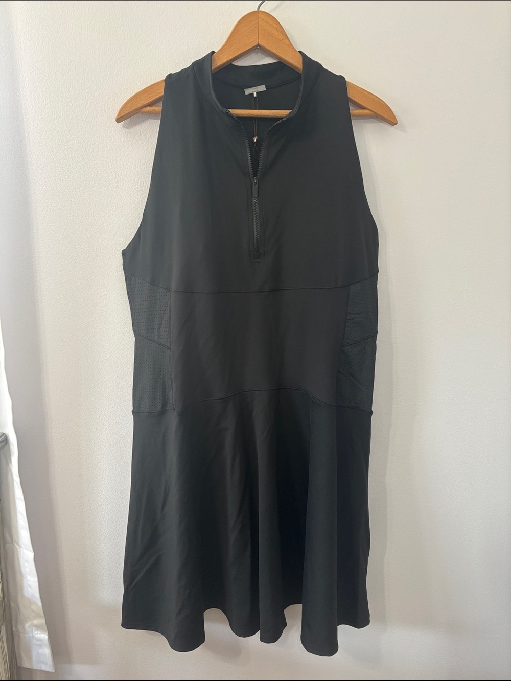 CALIA by Carrie Underwood Black Sleeveless Zip-Front Athletic Dress
